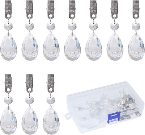 10pcs elegant crystal - crystal, teardrop