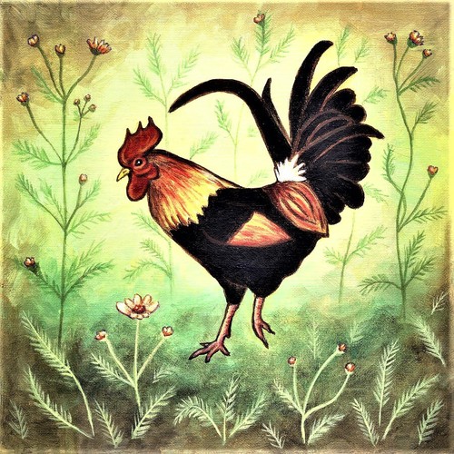Farmyard cock chicken - farmyard,