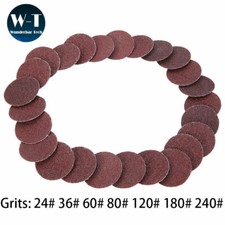 25/50PCS Sanding Discs Roll Lock R-Type Pad 24/36/60/80/120/180/240 Grit