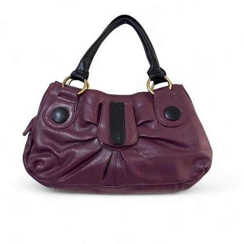 Y2k real leather handbag with - real,
