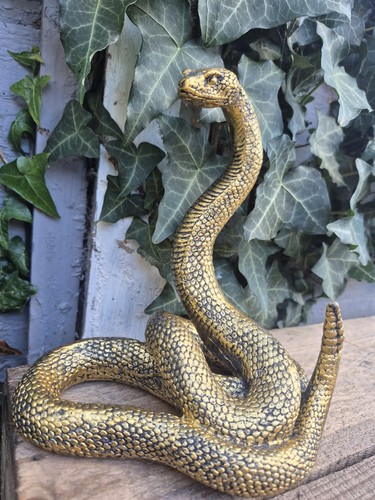 Snake ornament gold effect - snake,