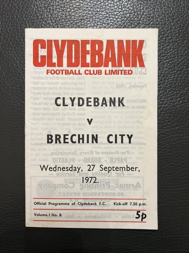 1972 clydebank v - 27.9.1972.,