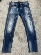 Alessandro Zavetti Mens Blue Distressed Jeans. Size 30/32
