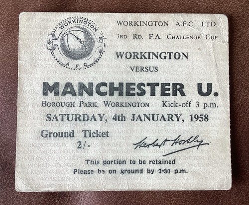 Ticket 1957 workington v - ticket, :
