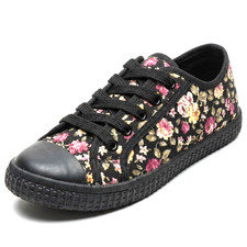 Womens Trainers Floral Canvas
