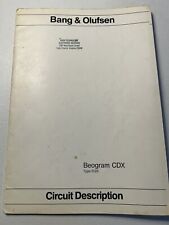 Bang & Olufsen Beogram CDX CD Player Type 5120 Circuit Description Original OEM
