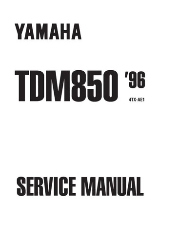 Yamaha tdm 850 - 850, service
