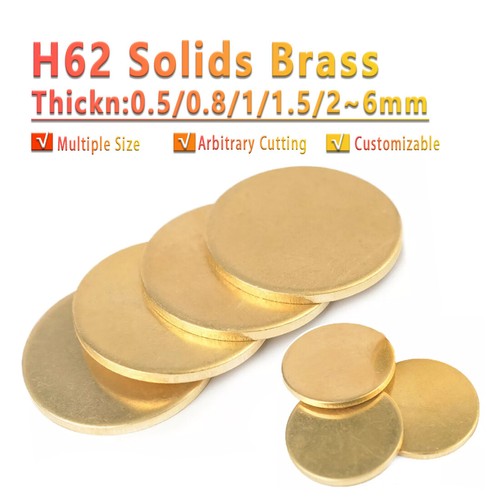H62 solid brass - discs, plate