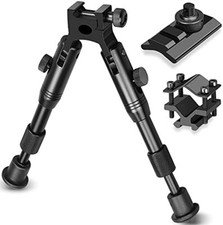 6''Adjustable Hunting Picatinny Bipod/Swivel Stud Mount/ Barrel Clamp/Ring Mount