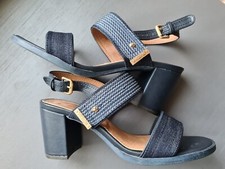 Wrangler Women's Denim Sunny Dayla Block Heel Open Toe Summer Sandals Size- 7