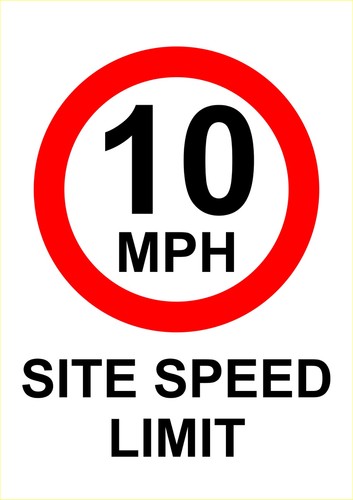 Site speed limit plastic - site, sign