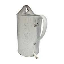 Vintage Enamel French Irrigator, Garden Planter, Kitchen Jug, Shower Caddy