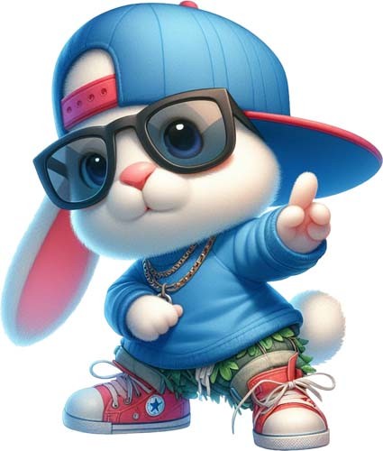 Easter hip hop - hop, bunny