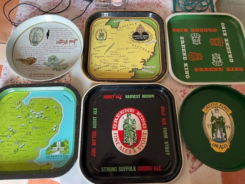 Greene king metal drinks - metal, trays