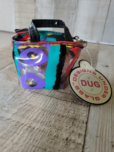 Vtg 1980s color block vinyl - block,