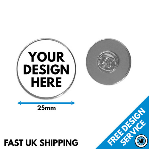 Round custom badges metal - round,