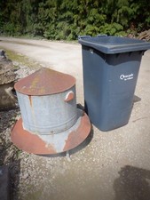 LARGE Eltex Galvanised chicken Feeder Rust Holes SO Planter, Yard Art or Repair