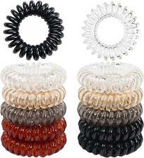 12 Hair Bobbles Spiral Coil