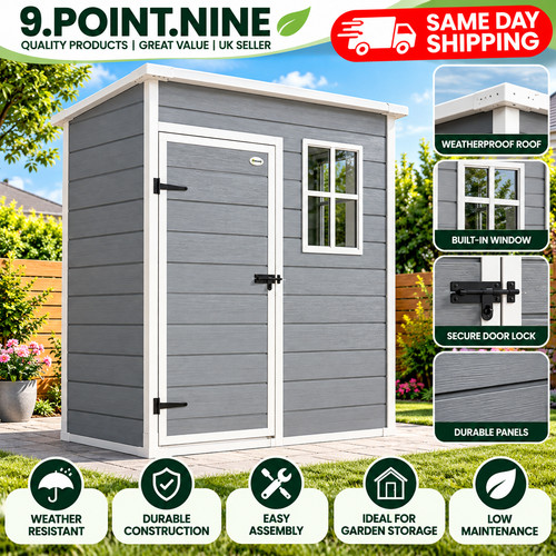 Plastic garden shed w - x, w/