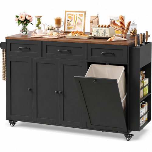 Kitchen island wheels - on,