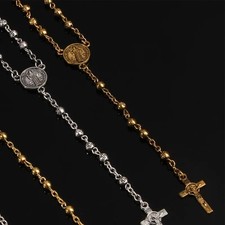 4mm Rosary Bead Necklace for
