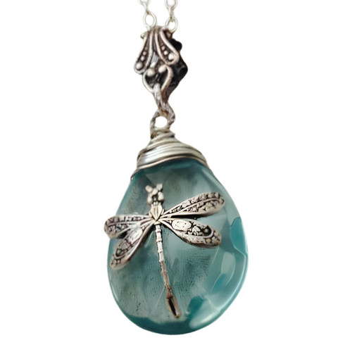 Dragonfly teardrop crystal - dragonfly,