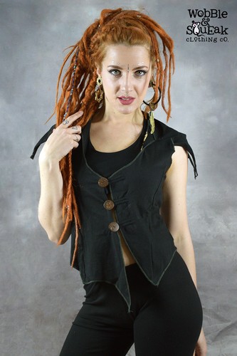 Womens pixie waistcoat hippy - waistcoat,