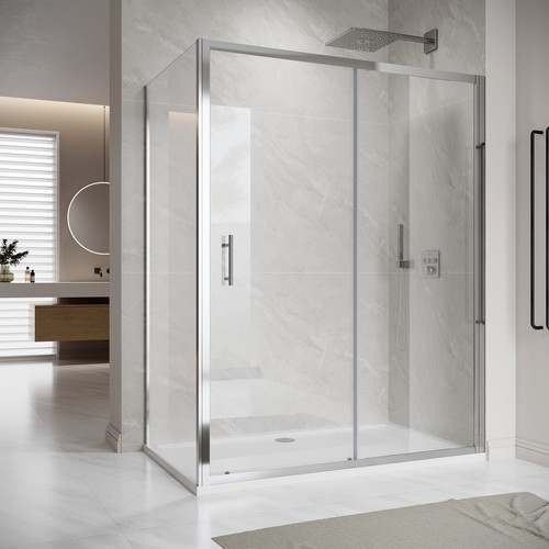 Sliding shower enclosure door - shower,