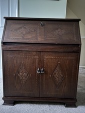 Dark solid wood bureau - solid, very