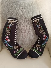 Fendi Rockoko Sock Ankle Booties Boots - Black Floral - Size 8 or 38