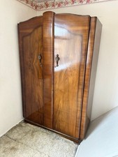 Bedroom Furniture. Art Deco Set 2 wardrobes & A Dressing Table, walnut veneer