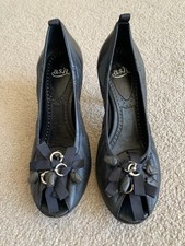 Ash Black Soft Leather Peep Toe Dance Shoes UK 3.5 EU 36