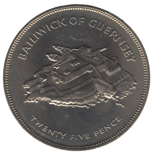 1977 guernsey pence - 1977, 25