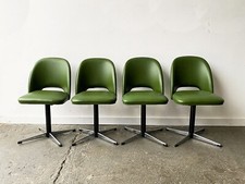 Set 4 Mid-Century Modern 1960s swivel dining/kitchen/office chairs