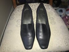 FOOTGLOVE WIDER FIT LADIES BLACK LEATHER SHOES SIZE 5 VGC