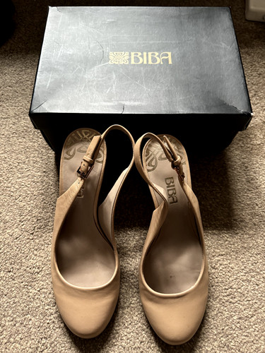 Biba nude leather - nude, slingback