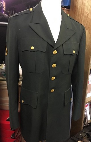 Men green army jacket - army, size