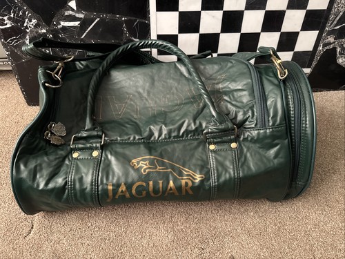 Vintage green leather jaguar - vintage,