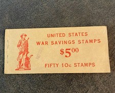War savings stamps book - book,