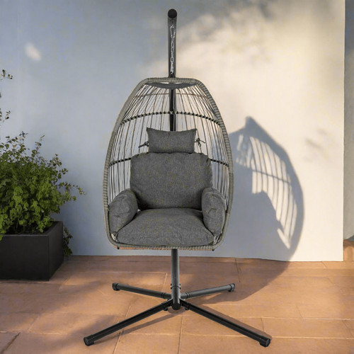 Hanging egg chair rattan - egg,