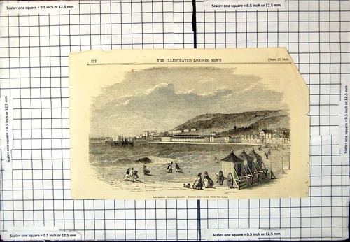 Antique old print bristol - old,