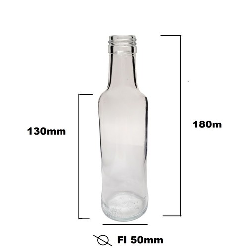 Glass bottle with screw cap - with,