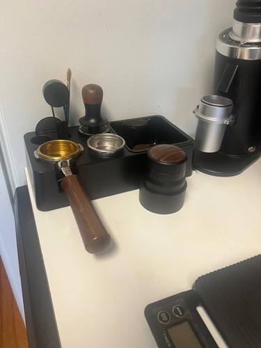 New espresso knock box with - espresso,