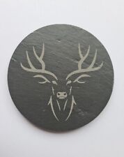 BLACK SLATE ENGRAVED STAG