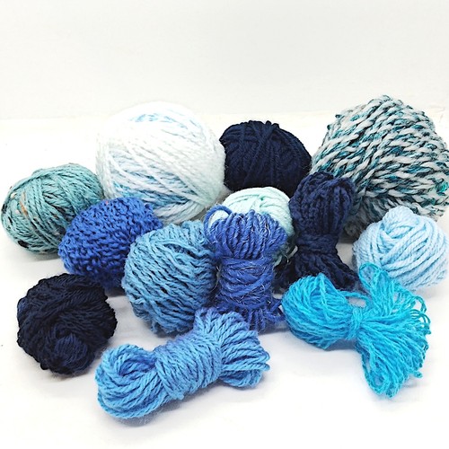 Blue mixed textured - blue,