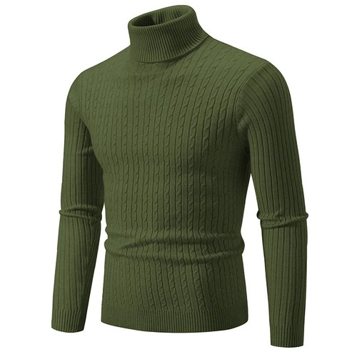 Mens cable knitted roll - knitted,