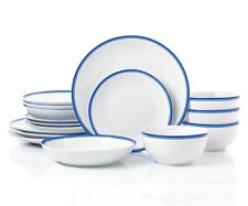 16pc St Ives Stripe Dinner Set - Blue