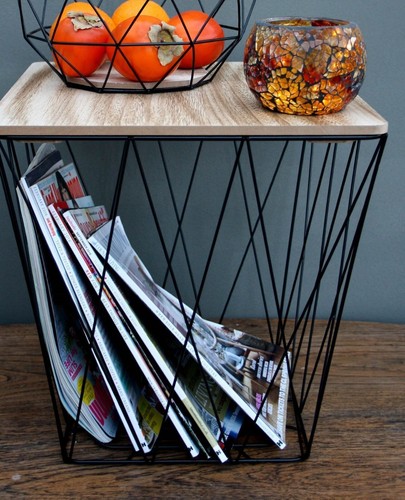 Square metal wire coffee side