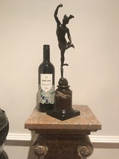 Large Victorian grand tour Antique 17inch bronze figure of Hermes - nude male