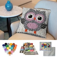 DIY Latch Hook Kit Pillowcase